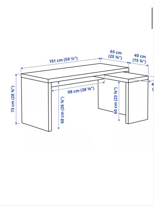 Secretaria Malm IKEA 151cmx65cm