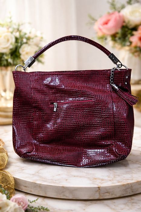 Skorzana duza torebka venezia