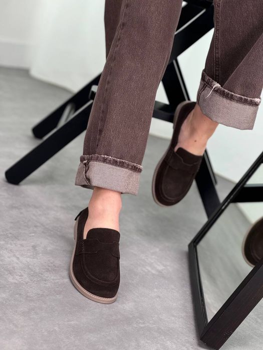 Мокасини натуральна замша | шкіра