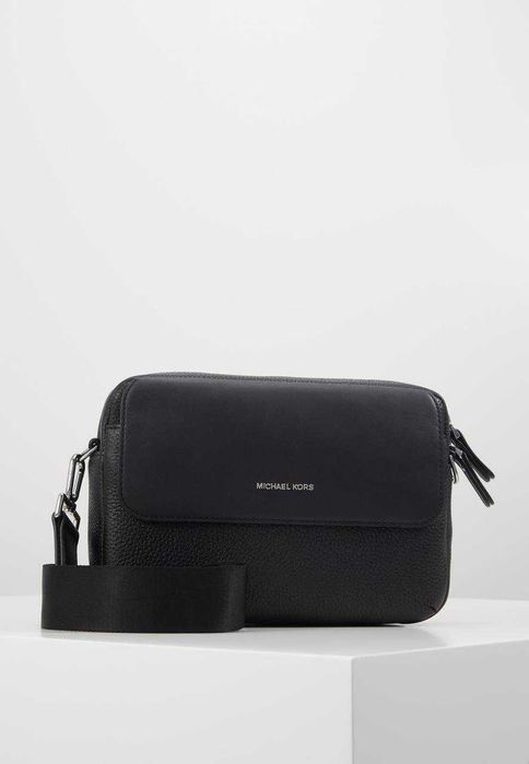 Сумка унісекс шкіряна Michael Kors Hudson Black
