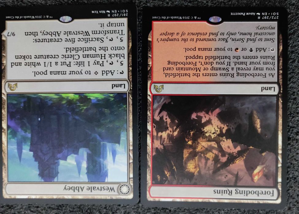MTG Foreboding Ruins and Westvale Abbey / Ormendahl, Profane Prince