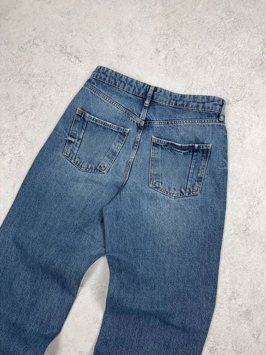 блакитні широкі баггі джинси River island blue baggy jeans