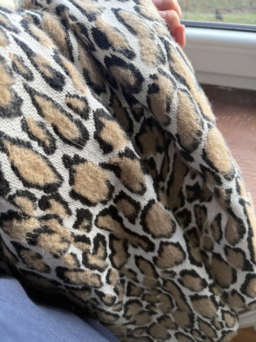 Płaszczyk Płaszcz panterka leopard print S wiosenny jesienny czarny