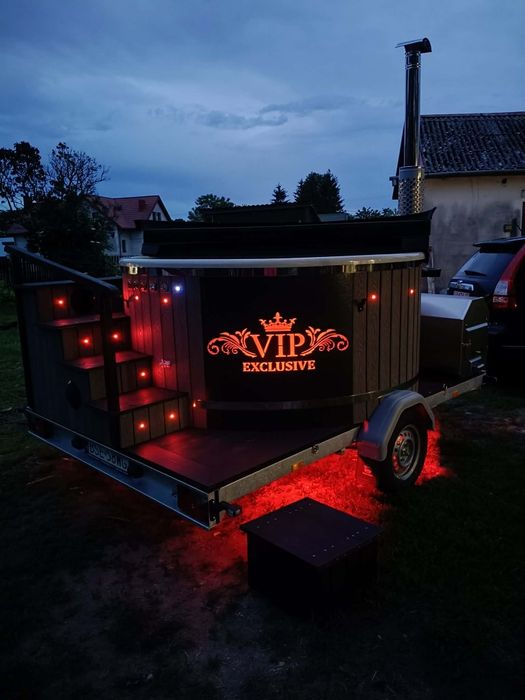 Jacuzzi Bania Balia mobilna VIP  + możliwość wynajęcia wraz z domkiem nad Jeziorem Białka Parczewska.