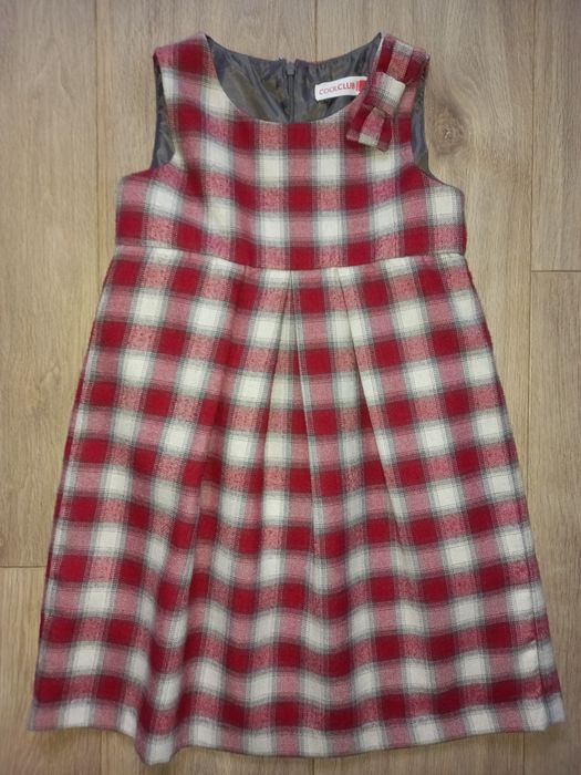 Sukienka krata CoolClub  rozmiar 110 jak NOWA