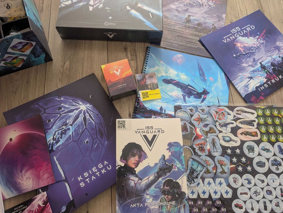 ISS Vanguard + Zaginiona Flota + Akta Personalne + Story Dice (podstawka bez folii, niegrana, nieużywana)