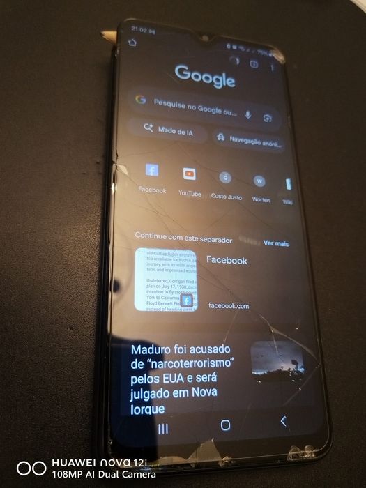 Ecrã rachado operacional para Samsung A13