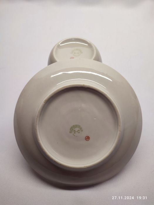 Чайный сервиз Зимний вечер ЛФЗ, Букет Барановка. СССР ретро, винтаж.