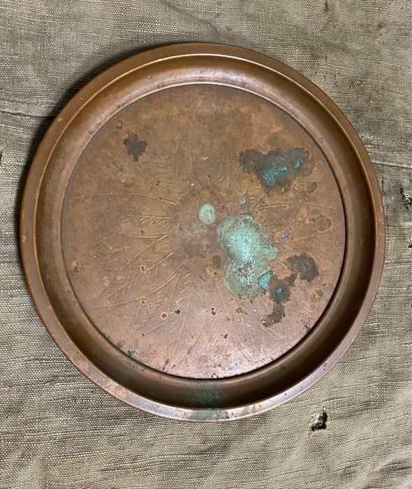 Stary mosiężny talerz antyk