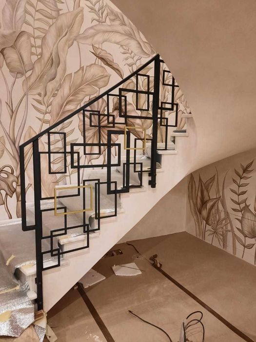 Кованые перила, ограждения для лестницы, металлические перила - Готовые ...