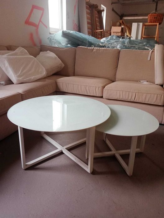Mesas de Apoio Gigogne em Vidro / Glass Nesting Tables