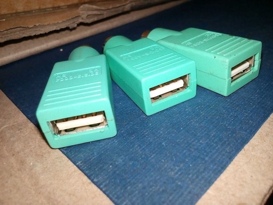 переходник (штекер 6-pin) PS2-USB для клавиатуры, для мыши 3 шт 1 лот