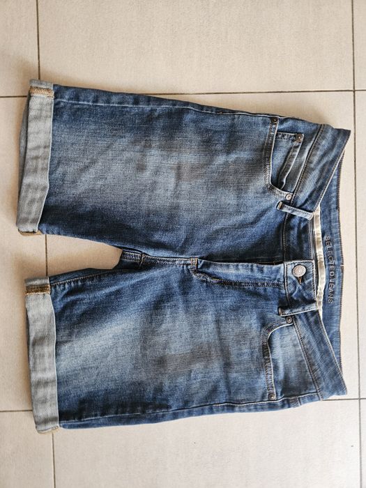 Spodenki damskie jeansowe r M 38 jeans z elastyna stan bdb