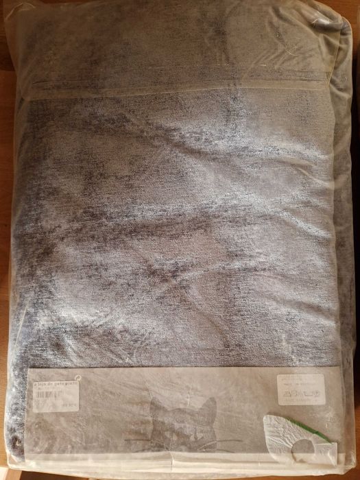 Cortinados veludo cinzentos Gato Preto