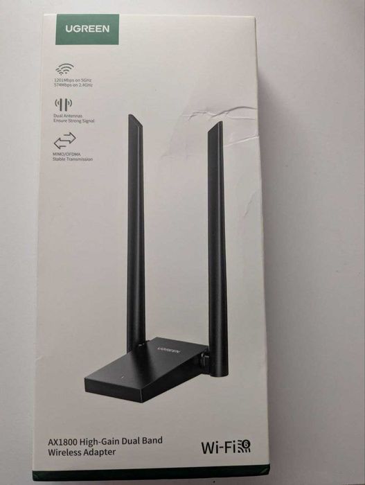Wi-Fi Адаптер UGREEN Wi-Fi Adapter AC650 AX1800 Wi-Fi6 / 5 5G&2.4G