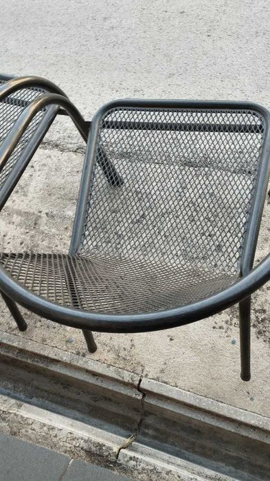 6 Cadeiras de Jardim em Ferro Galvanizado com Almofadas