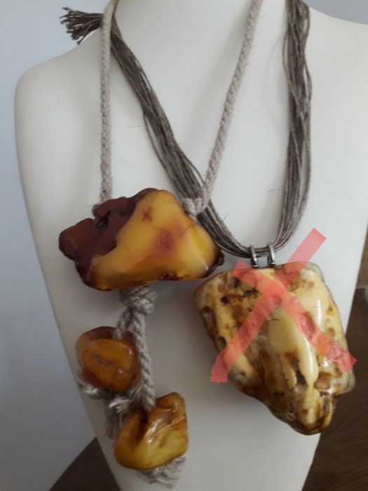 Wisior bursztyn bałtycki