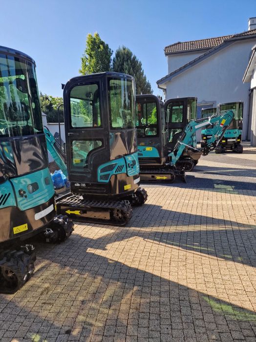 Nowa Minikoparka z 2026 Roku Caster 18-S Kabina 1800 kg Silnik 3 cylindrowy Kubota rozsuwane podwozie Promocja