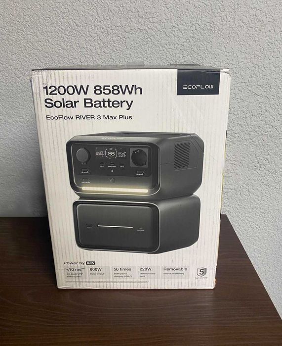 Зарядна станція EcoFlow RIVER 3 Max Plus 1200W - 858Wh