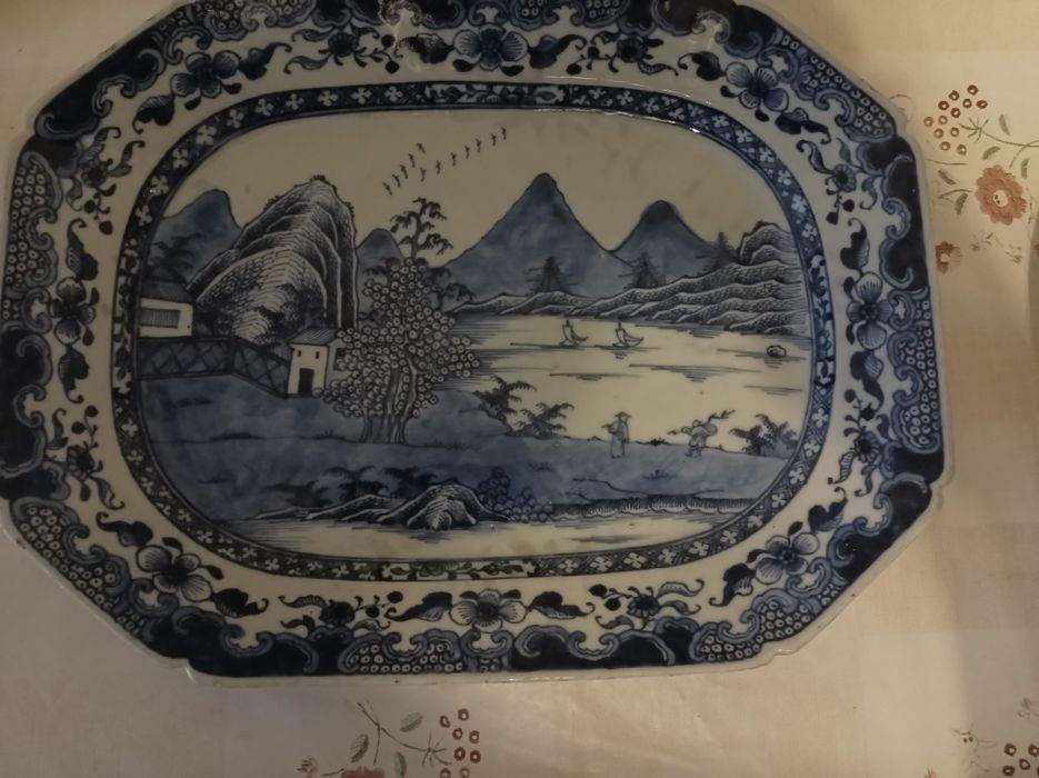 7 peças de louça China Azul