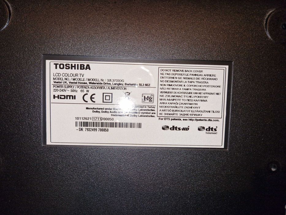 Monitor telewizor 32" Toshiba 32L3733DG