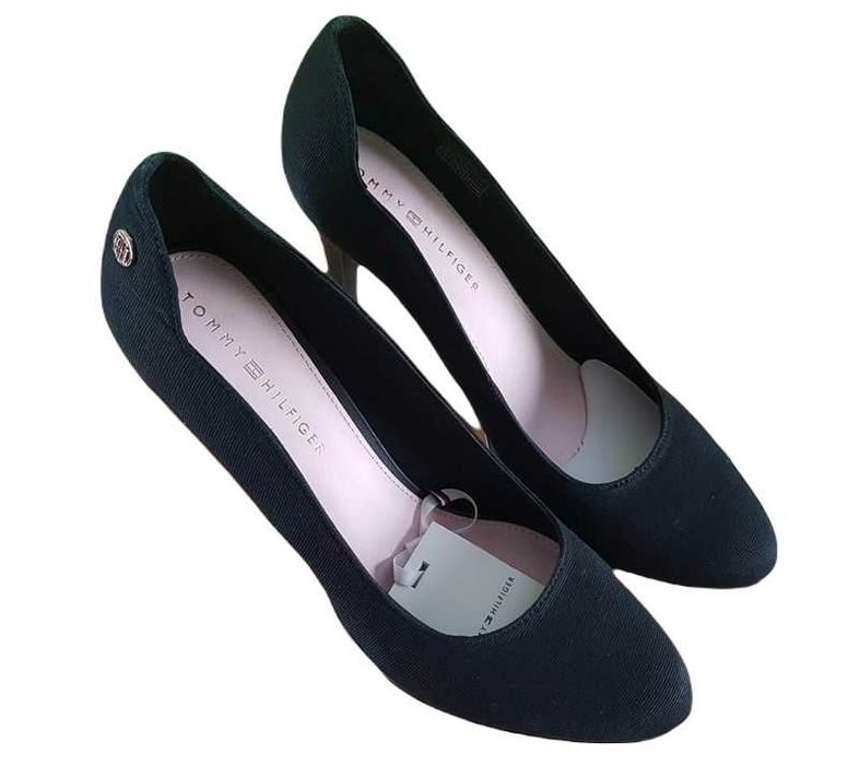 Buty damskie Tommy Hilfiger szpilki czarne nowe oryginalne - rozm. 41