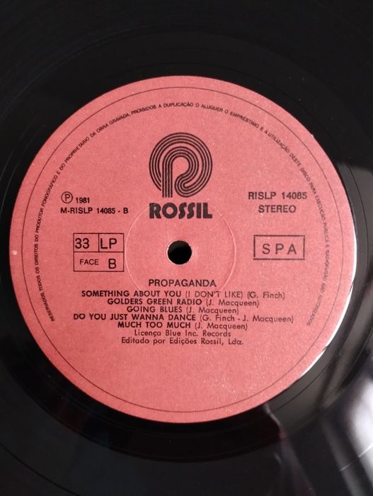 Disco Vinil LP, Propaganda