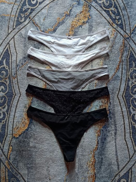 Zestaw stringi bawełniane L/XL