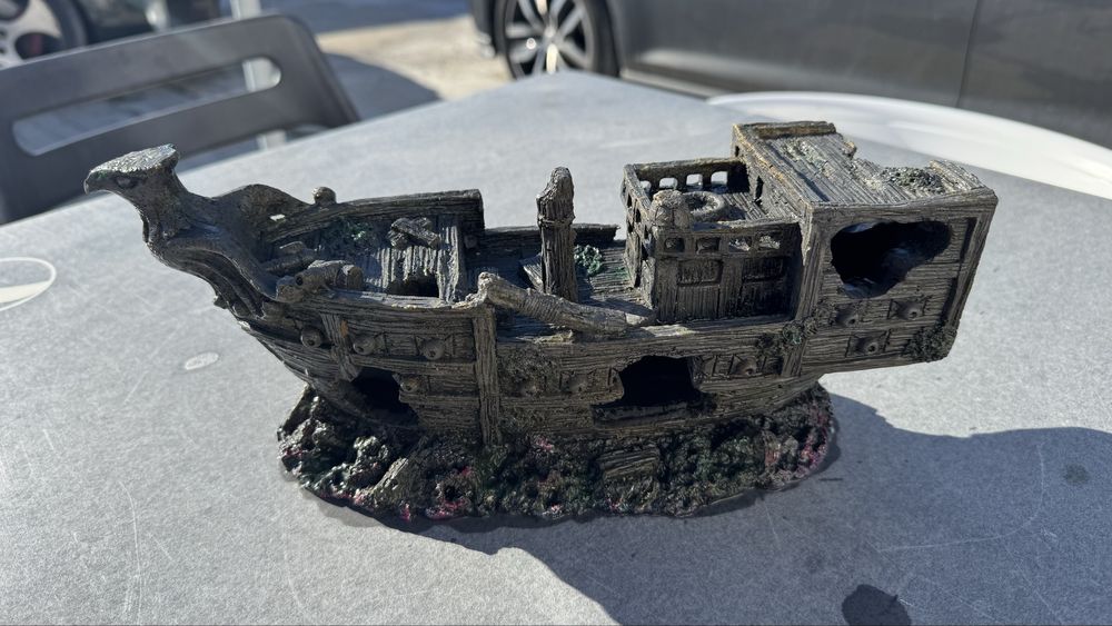 Barco de decoração para aquario