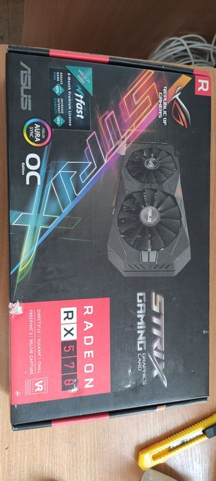 Відеокарта ASUS ROG Strix RX 570 4GB — Донор / Неробоча