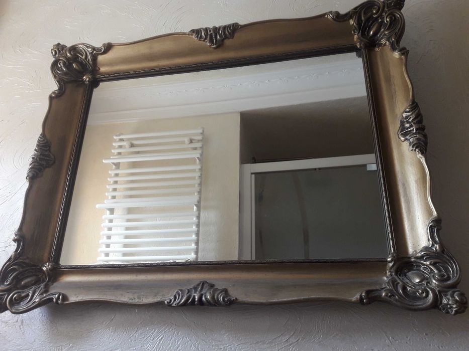 Lustro stylowe retro stare złoto