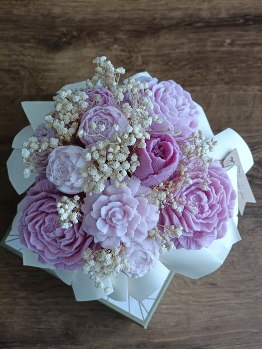 Zapachowy Bukiet z wosku sojowego prezent dekoracja rękodzieło