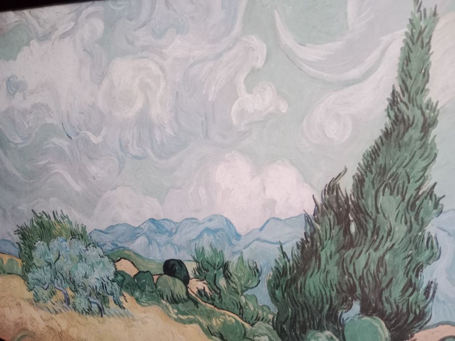 Quadro imitação Van Gogh em bom estado