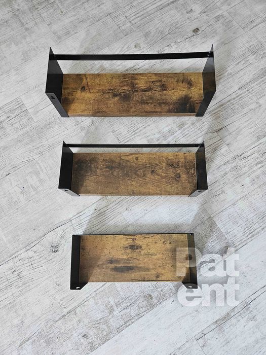 Półka łazienkowa 3 sztuki loft retro na ścianę ścienne dekoracja