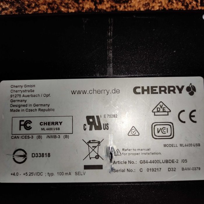 Клавиатура Cherry ML 4400 USB