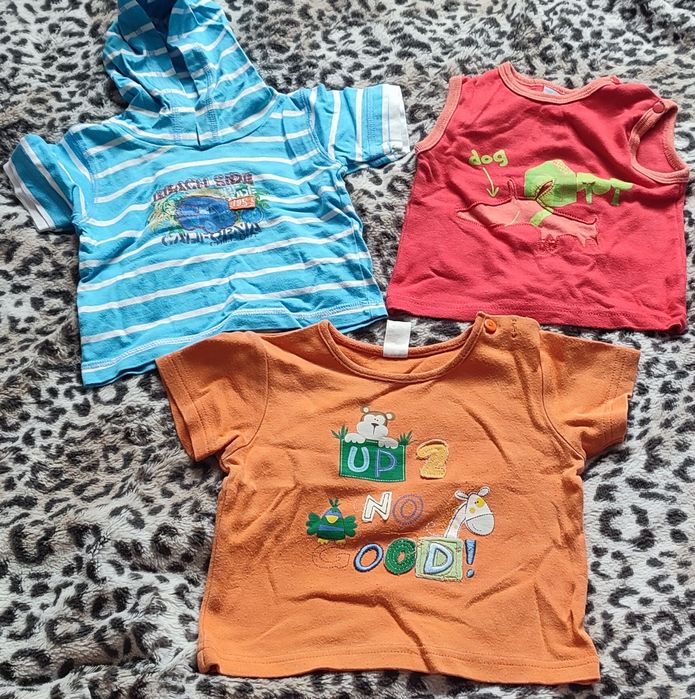 3x koszulka niemowlęca r.68