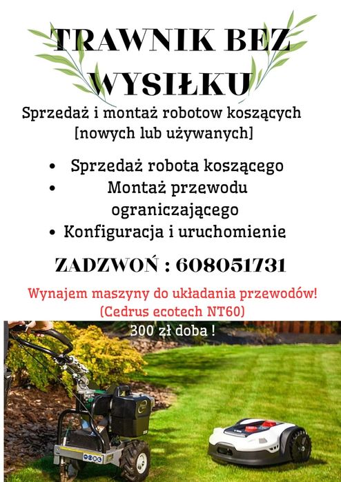 Montaż robotów koszacych instalacja