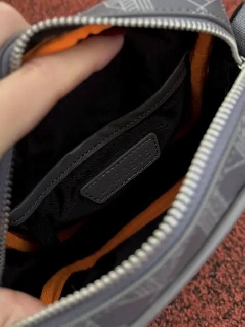 Сумка месенджер Lacoste сіра чоловіча, сумка лакосту сіра чоловіча через плече