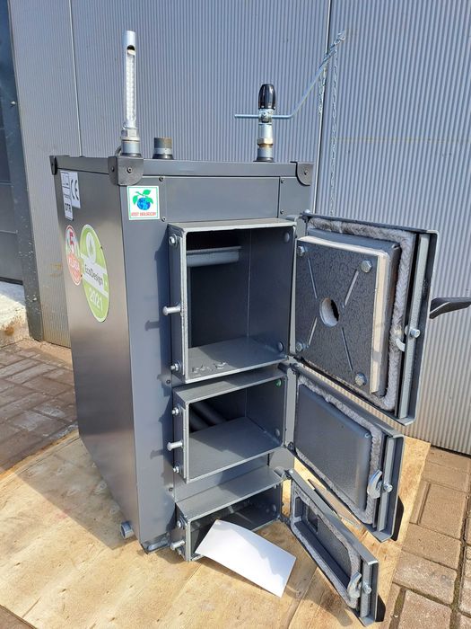 Piec Kocioł 5kw do 55m2 Węgiel Drewno +Miarkownik termometr GRATIS