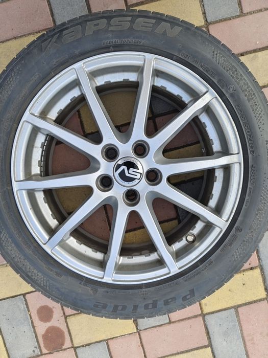 Диски r17 5:108 (land rover) шини літні kapsen 225/50/17 (24рік)