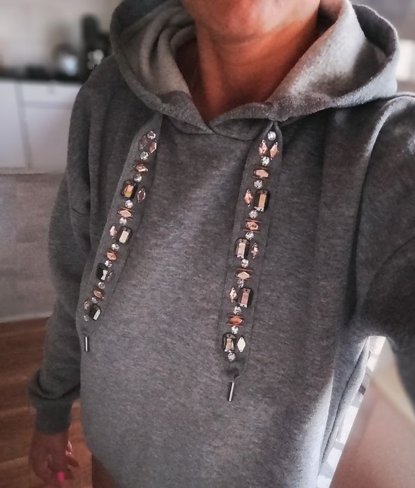 Bluza damska z kryształkami Jean Pascale. Rozm M.