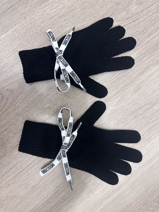 Wełniane rękawiczki Moschino Love