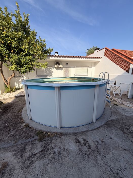 Piscina Elevada de Aço Galvanizado Octogonal com Escada e Filtro