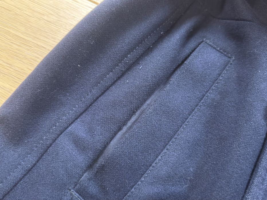 Płaszcz męski dwurzędowy Tommy Jeans wełniany roz S / M