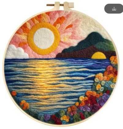 Набор для валяния шерстью "Море" 20*20 см