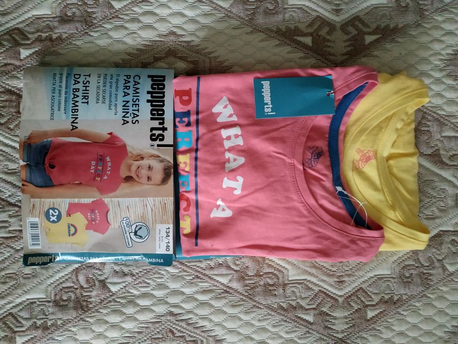 Комплект футболок Pepperts для девочки, р. 134-140 (8-10 лет)