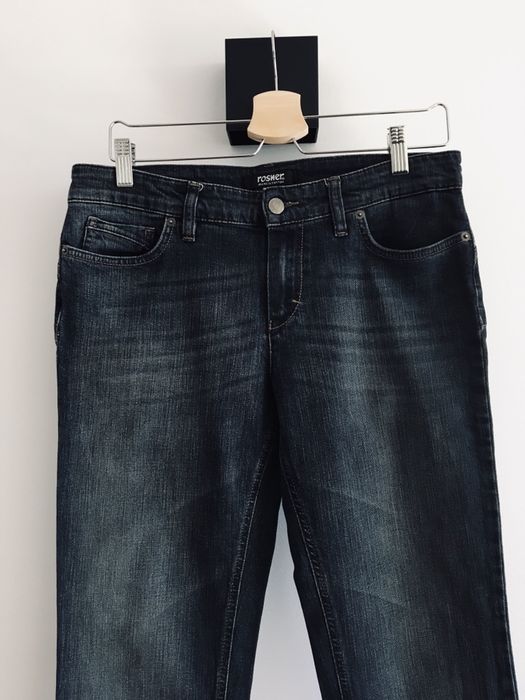 Spodnie jeansy basic grafit szare proste klasyczne