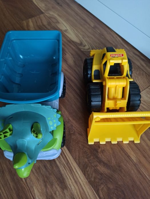 Wyprzedaż_Auta spychacz i wywrotka dinozaur