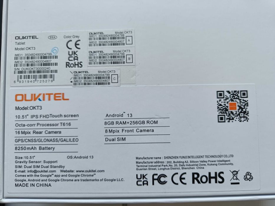 Планшет Oukitel OKT3 8/256Gb