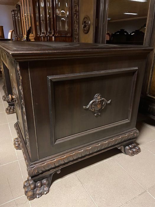 Gabinet Komplet Mebli Biblioteka + Biurko Lwie Łapy Zestaw